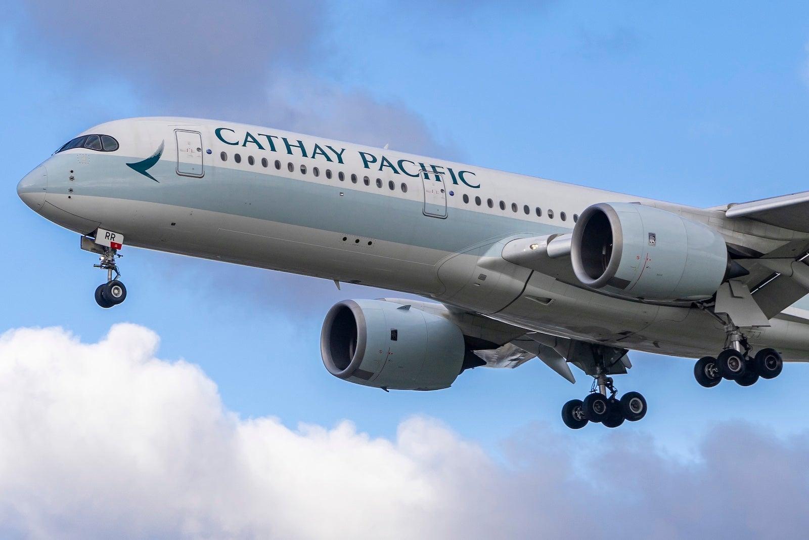 Cathay Pacific Airbus A350 Landing